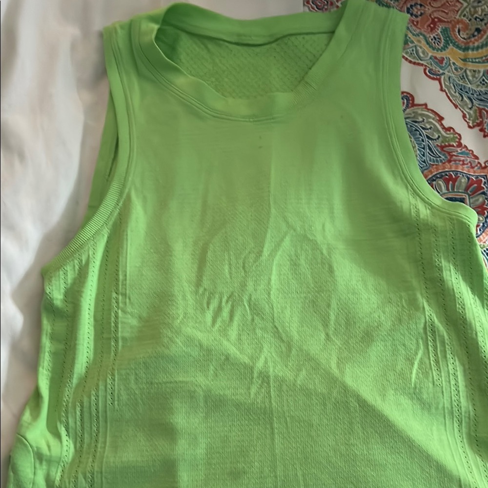 Vibrant Green Sleeveless tank top lululemon